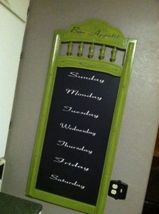 Finished Menu Board