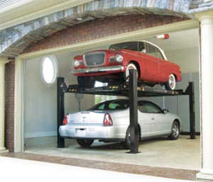 Residential garage car lift