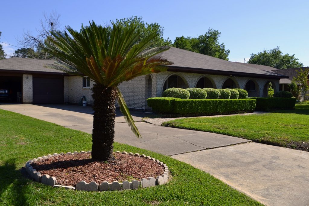 Trim bushes secure home