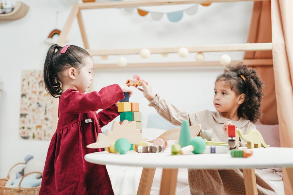 kids playing in home